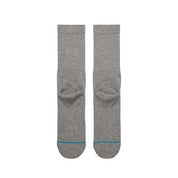 Icon Crew Socks - Heather Grey