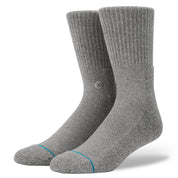 Icon 3 Pack Crew Socks - Grey Heather