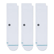 Icon 3 Pack Crew Socks - Blanc