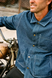 Assembly Reversible Chore Jacket - Indigo/Pine Needle/Whitecap