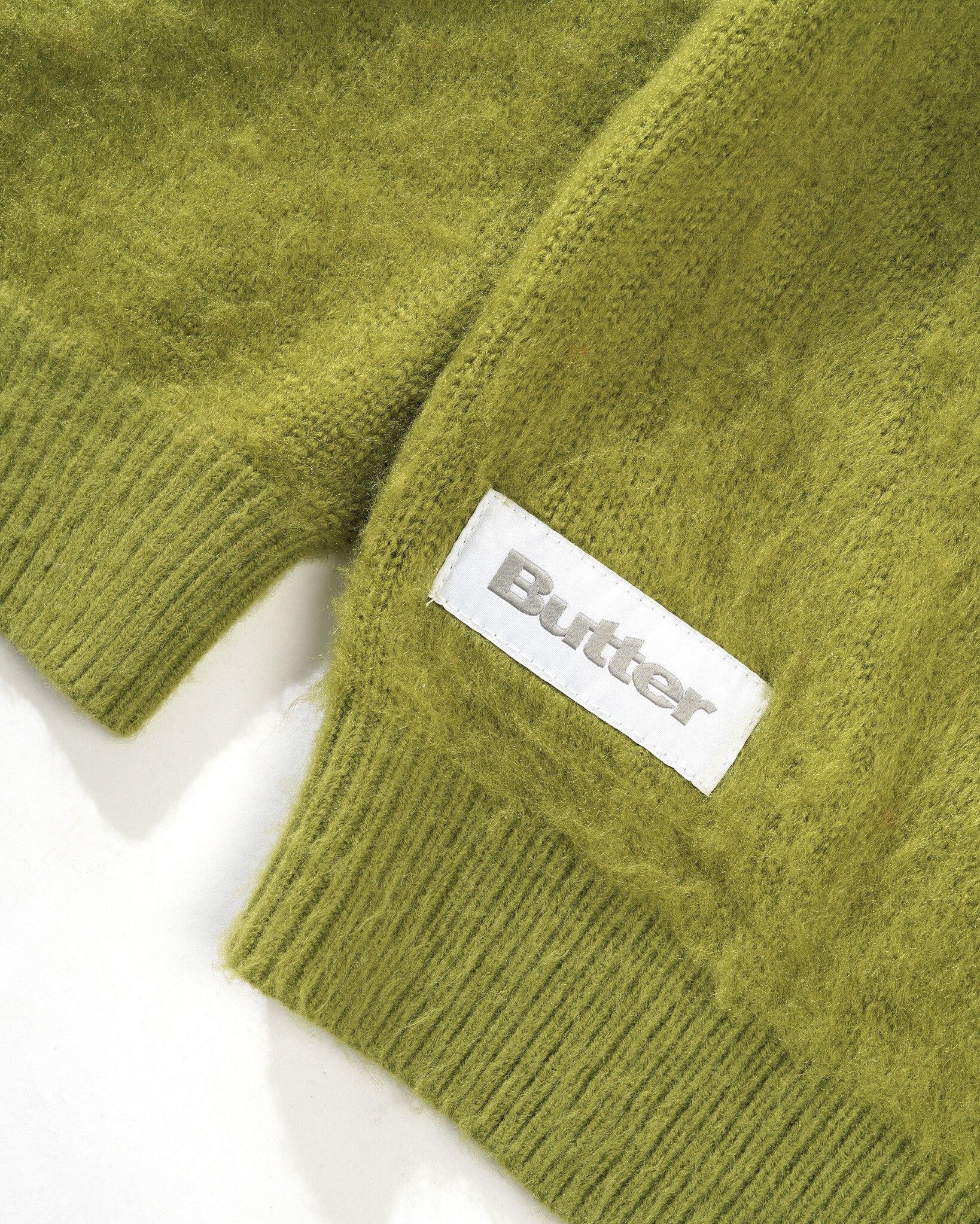 Mohair Button Up Knitted Shirt - Moss