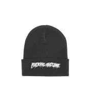Velcro Stamp Cuff Beanie - Black