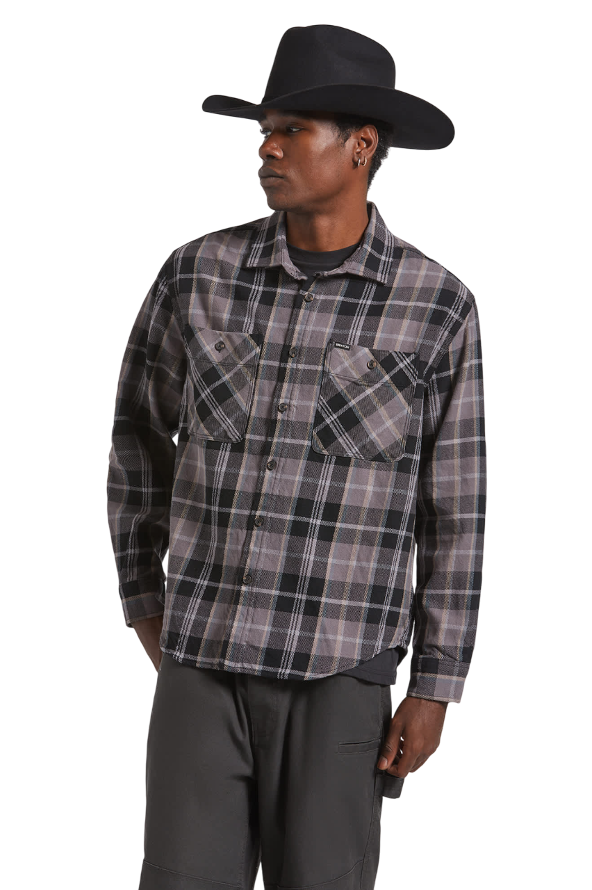 Vintage Wash Flannel - Black/Charcoal Beige/Slate