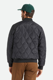 Dillinger Quilted Bomber Jacket - Black