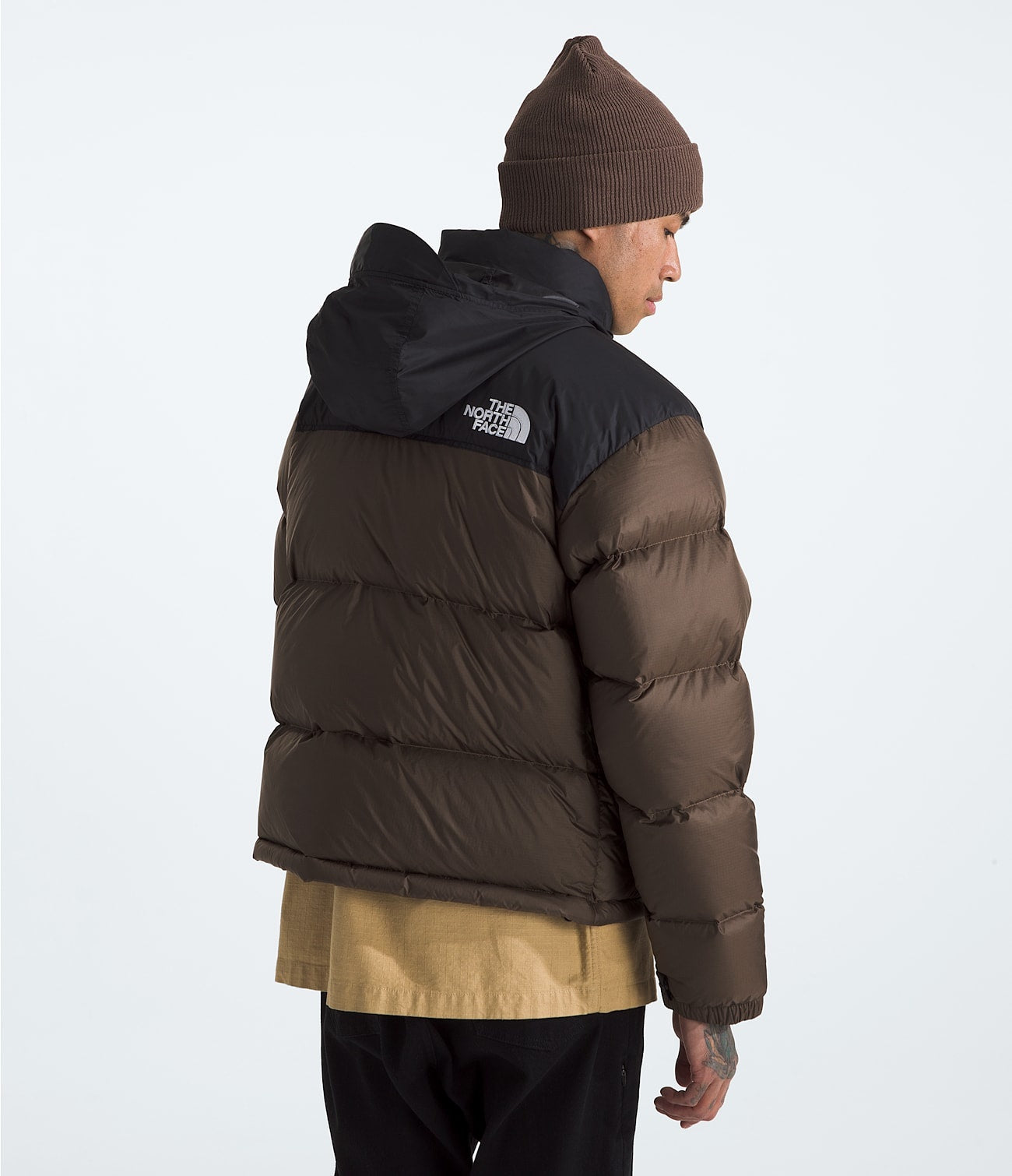 Veste Nuptse rétro 1996 - Marron fumé/noir TNF