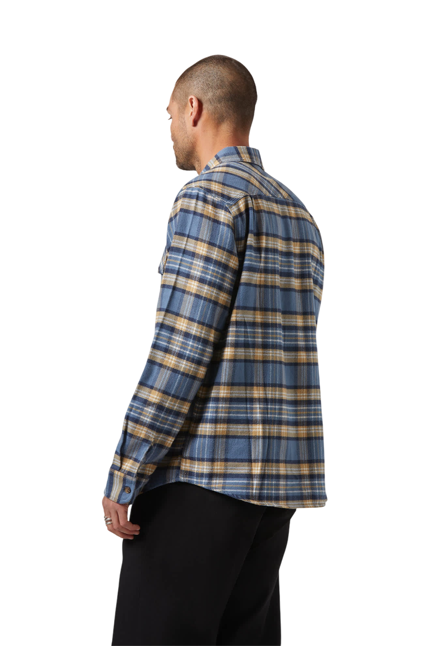 Bowery Flannel - Azure Blue/Washed Navy/Sand