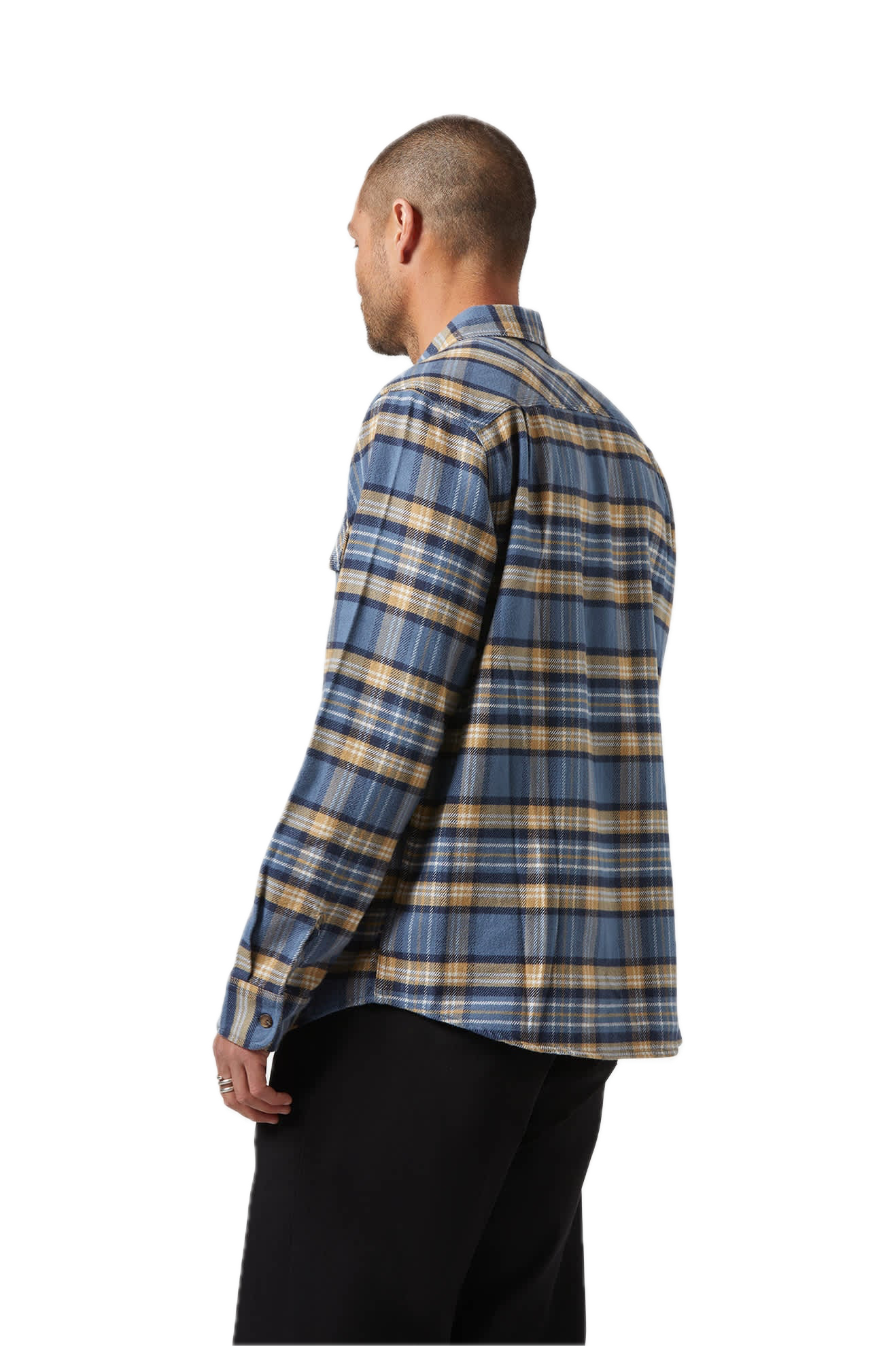 Bowery Flanelle - Bleu azur/Bleu marine délavé/Sable