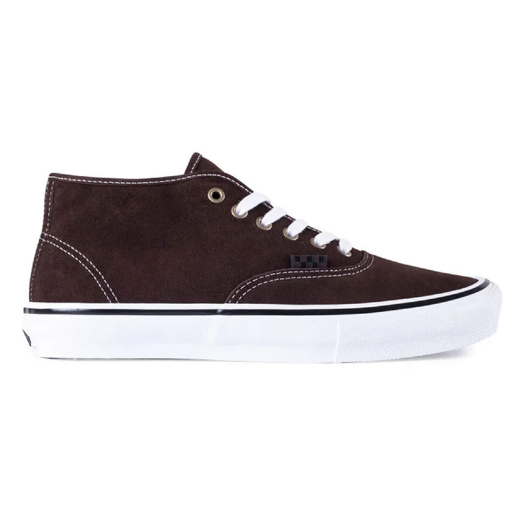 Skate Authentic Mid VCU - Dark Brown/White