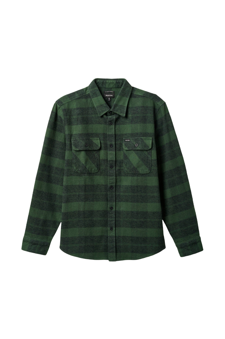 Bowery Heavy Weight L/S Flannel - Forest Green