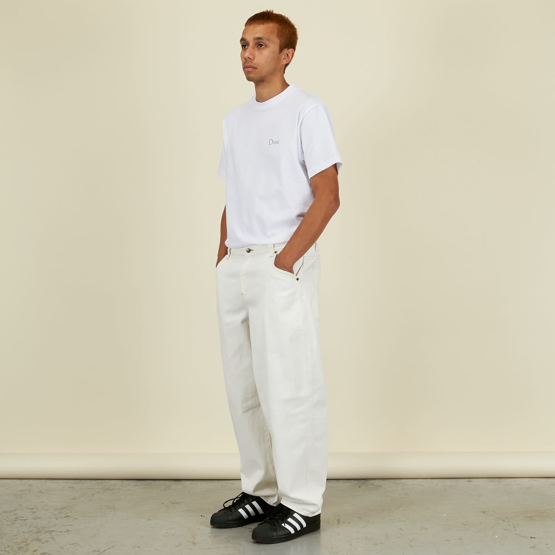 Baggy Denim Pants - Off White