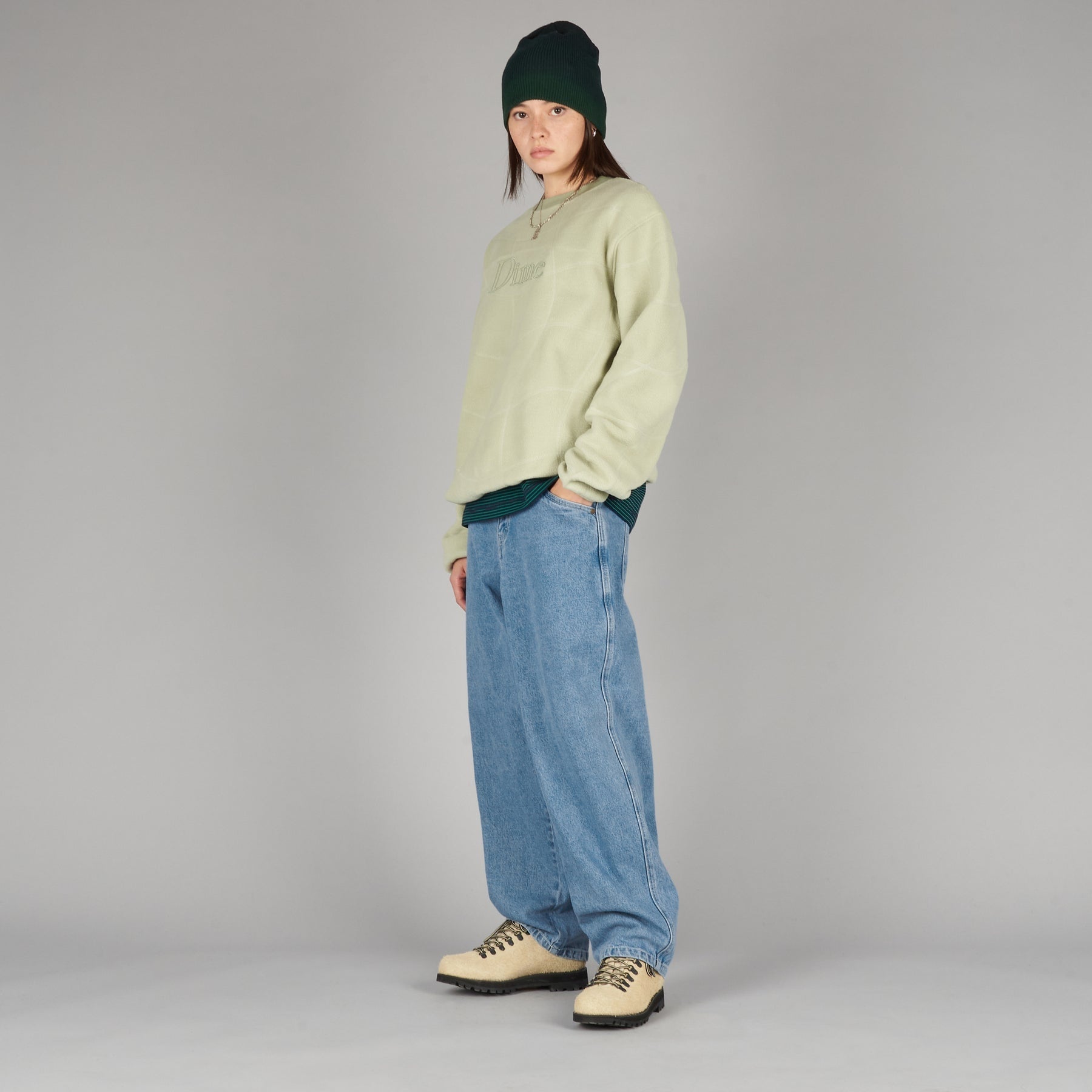 Pantalon en jean baggy classique - Délavé bleu