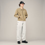 Classic Baggy Denim Pants - Smoke White