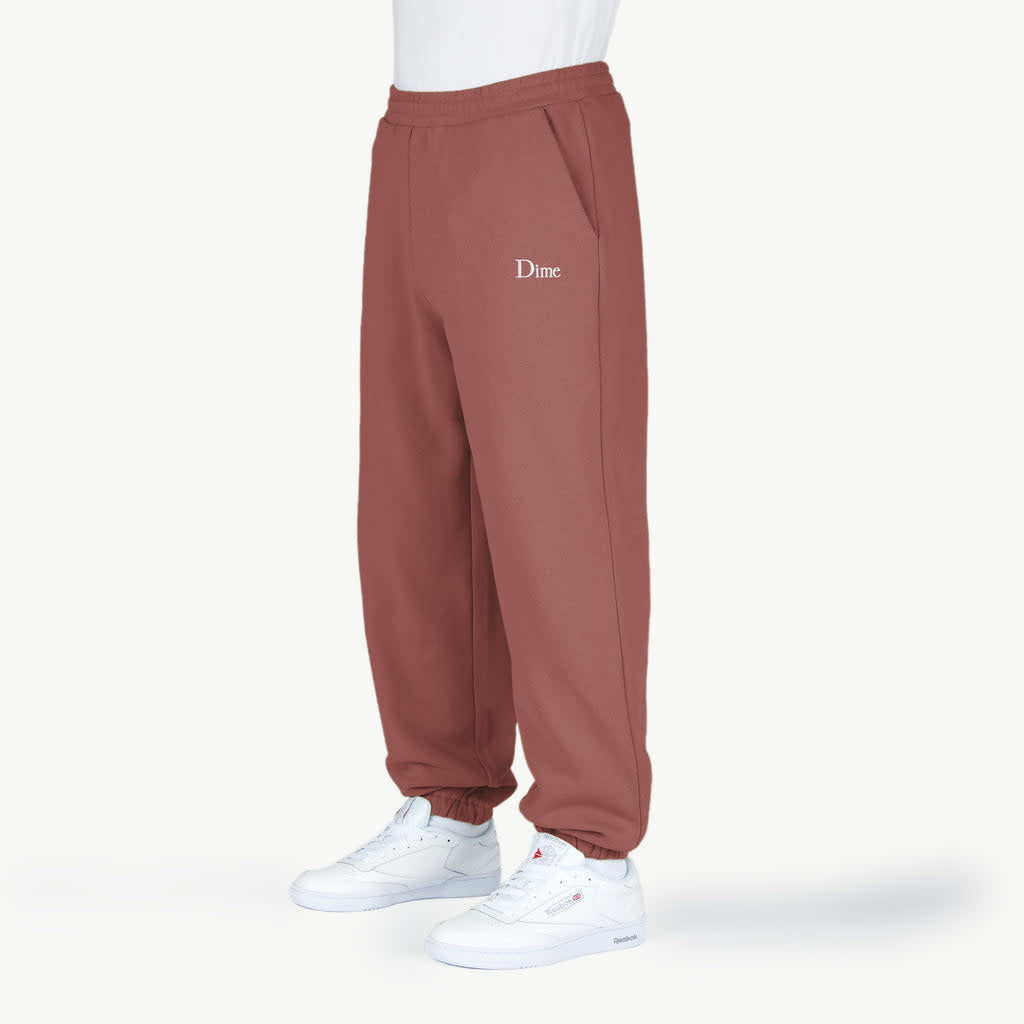 Classic Small Logo Sweatpants - Washed Maroon