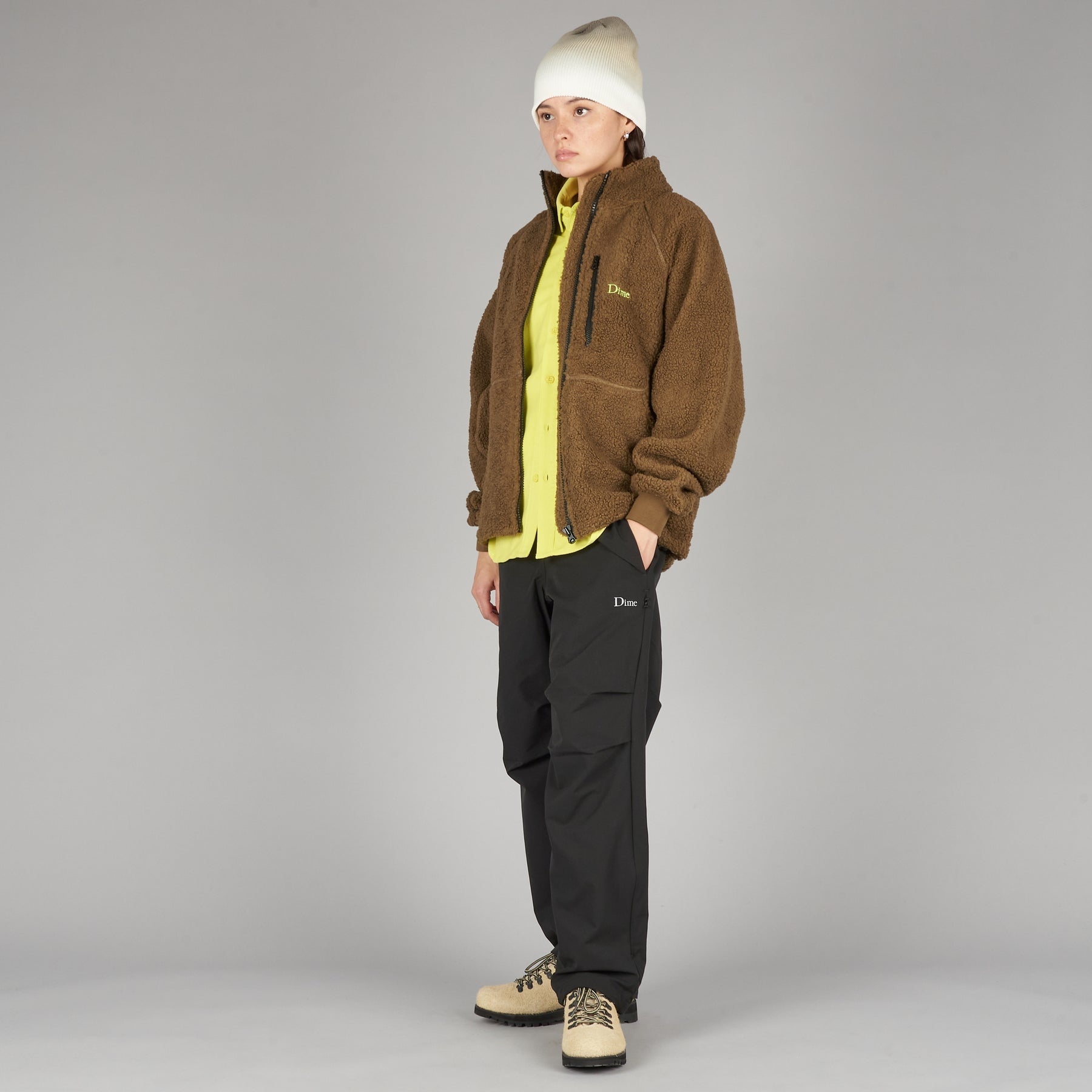 Polar Fleece Sherpa Zip - Military Brown