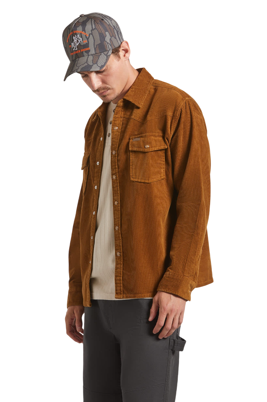 New West Relaxed Overshirt - Washed Copper Corduroy