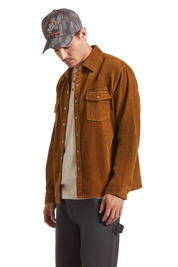 New West Relaxed Overshirt - Washed Copper Corduroy