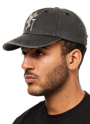 6 Panel Cap Woven - Black