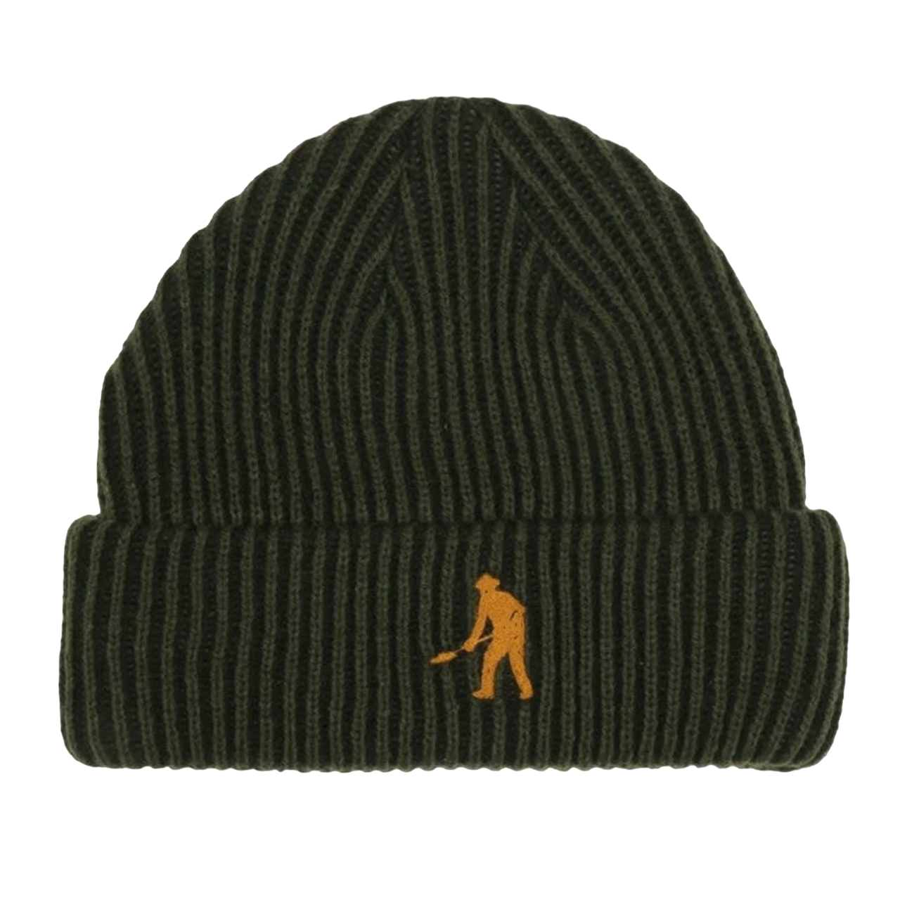Workers 2 Tone Stripe Beanie - Green