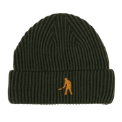 Workers 2 Tone Stripe Beanie - Green