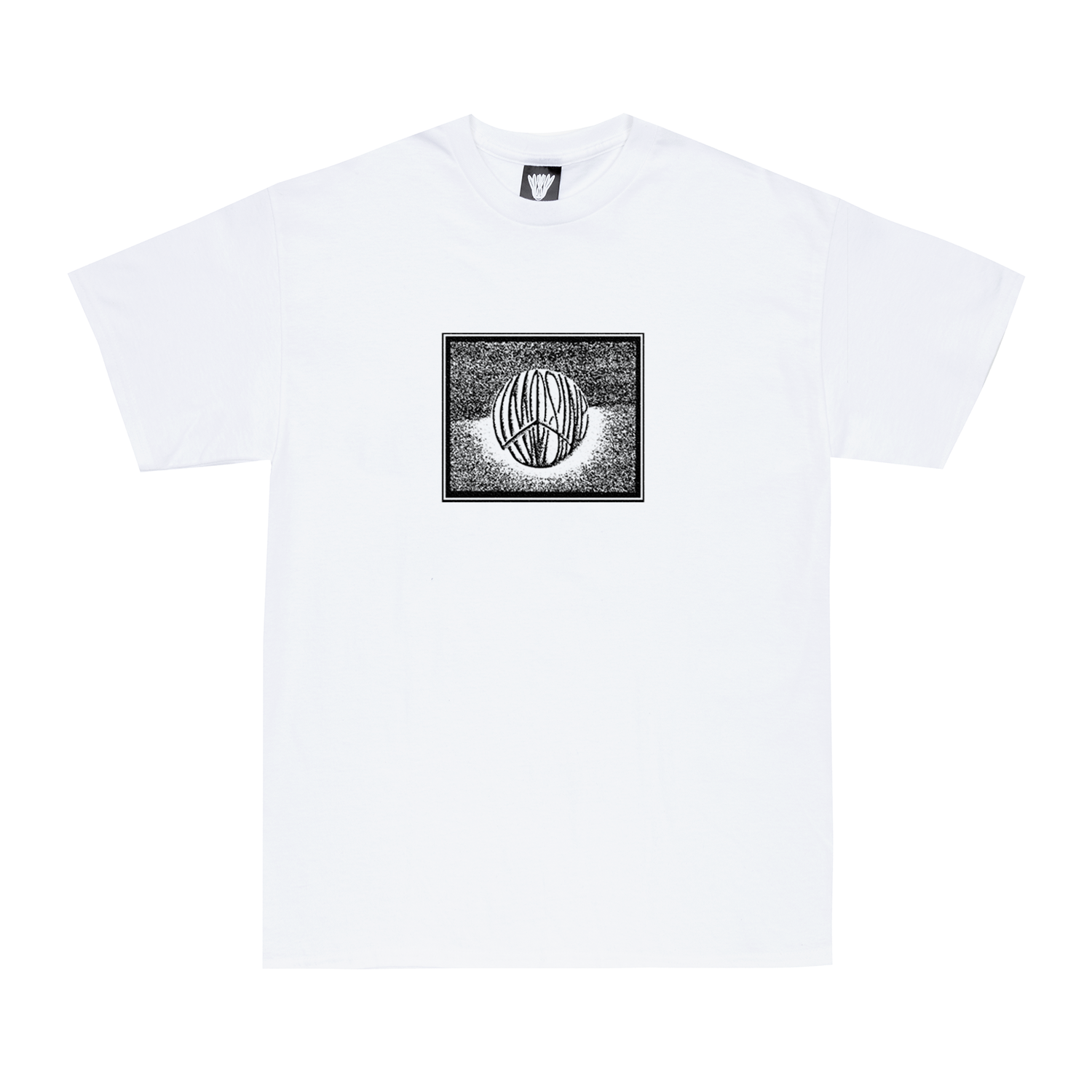 T-shirt Peace Ball - Blanc