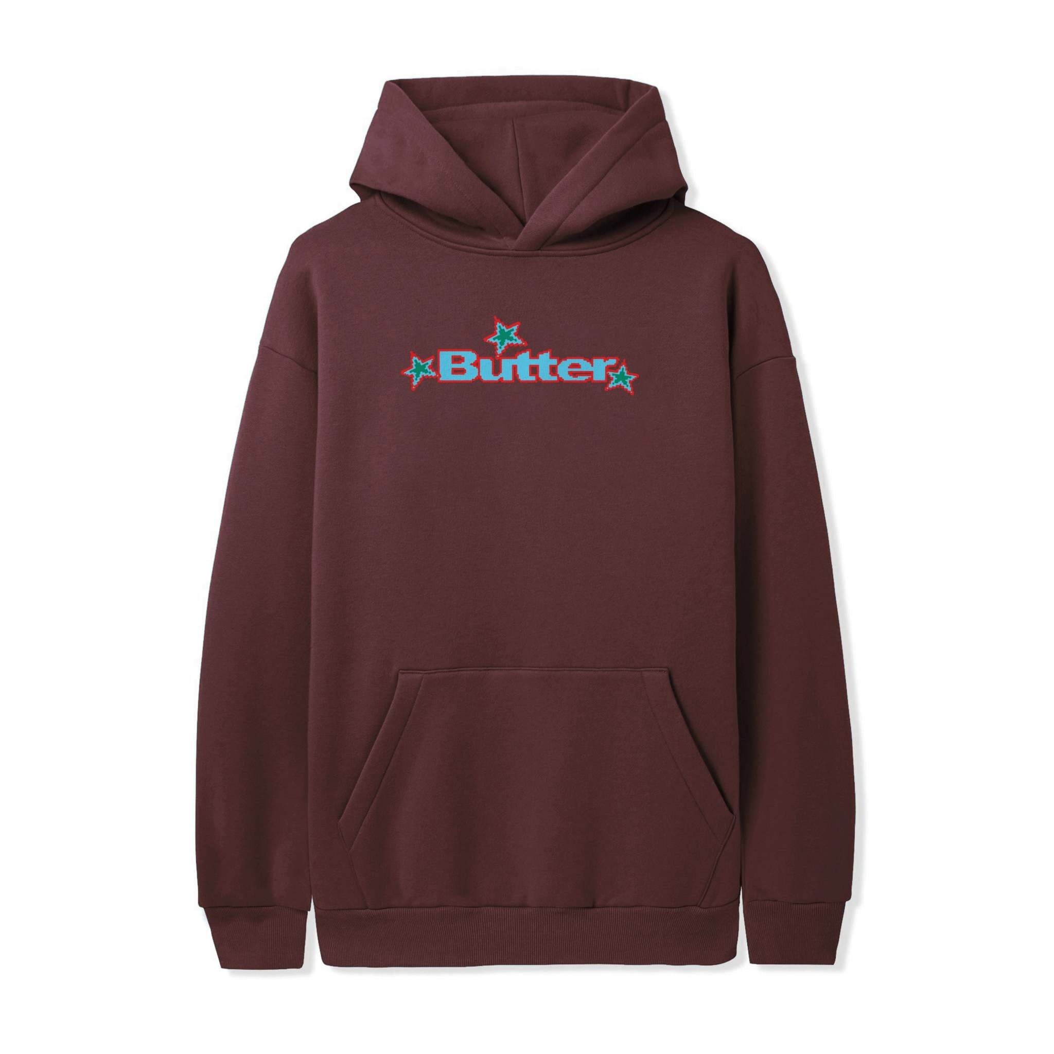 Pull à capuche avec logo étoile - Bordeaux