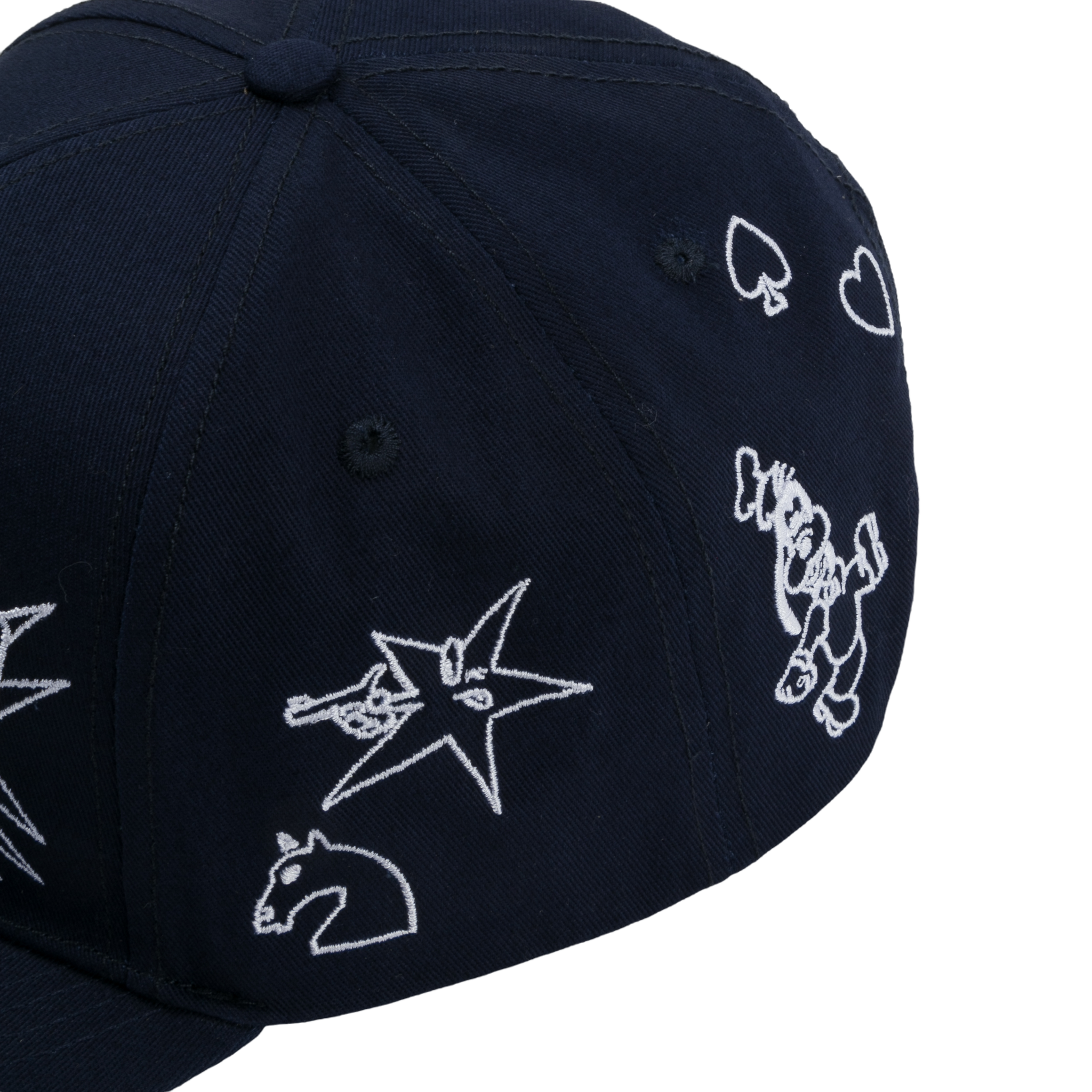 Casquette de baseball brodée Clip Art - Bleu marine
