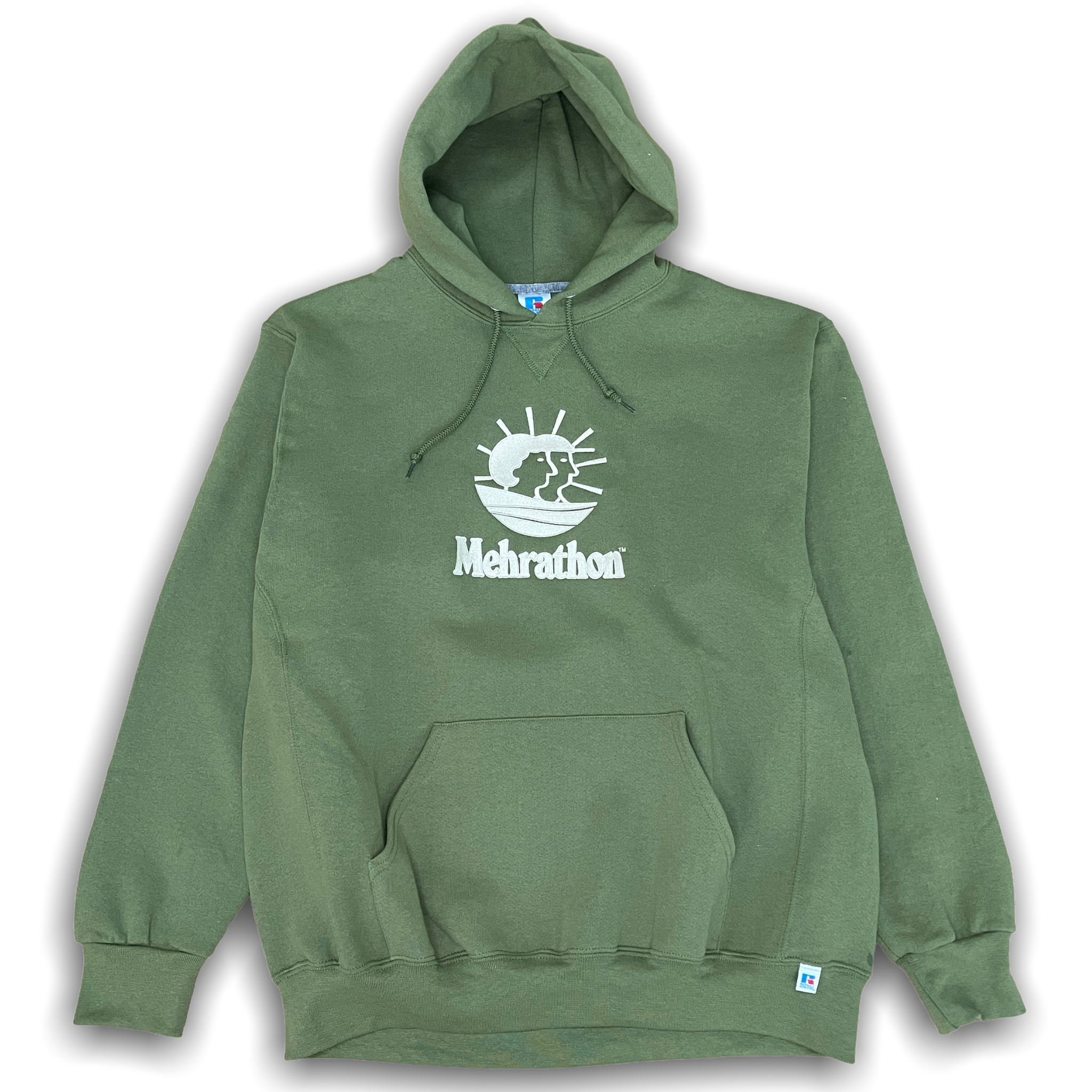 Horizon Embroidered Pullover Hoody - Moss