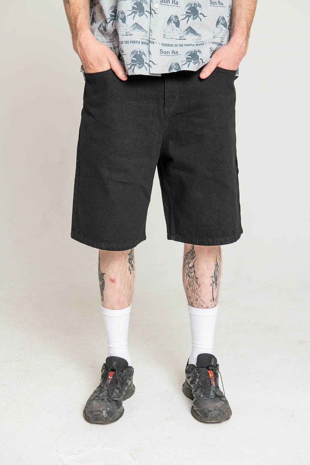 Plaza Jeans Shorts - Black