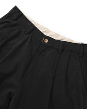 Pleated Trousers - Black