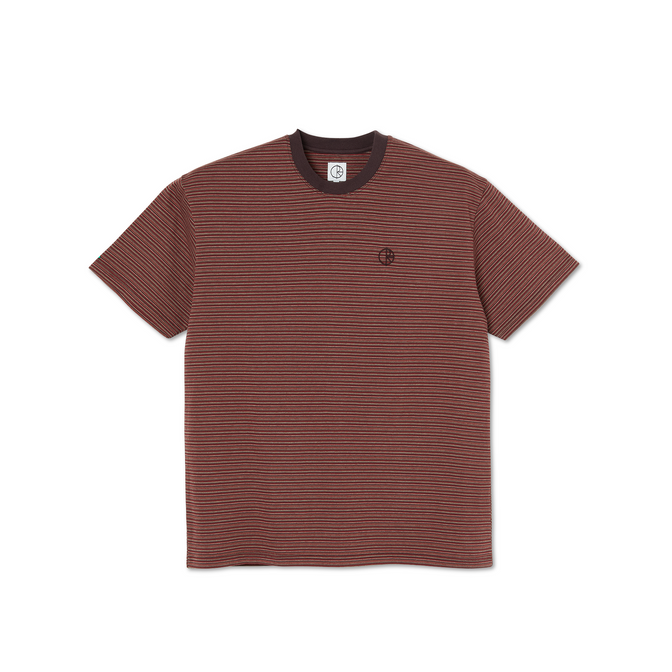 Dizzy Stripe Tee - Bordeaux