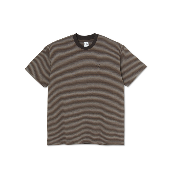 Dizzy Stripe Tee - Chocolate