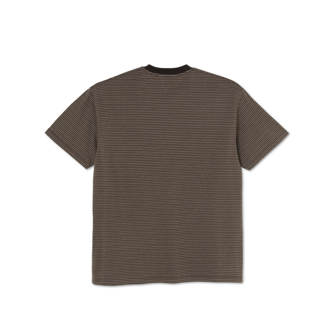 Dizzy Stripe Tee - Chocolate
