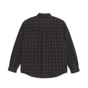 Mitchell LS Shirt Flannel - Navy/Brown