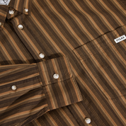 Ben LS Shirt - Brown Stripes