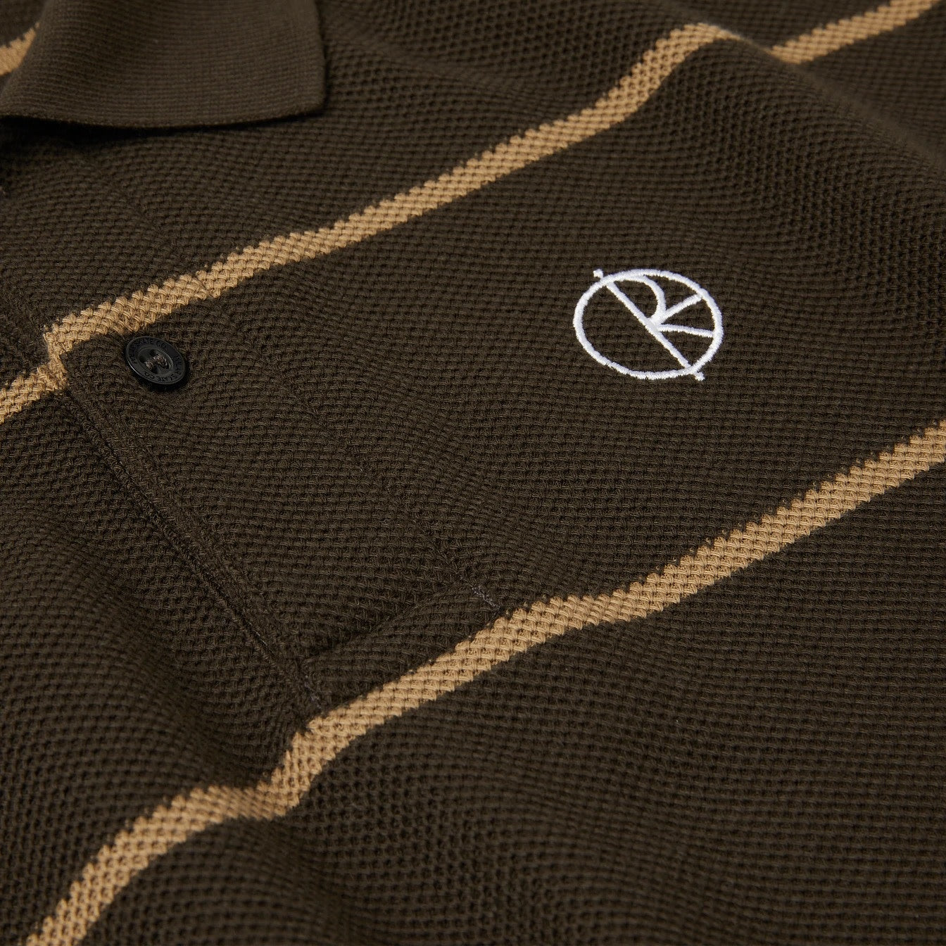 Stripe Polo Shirt - Brown