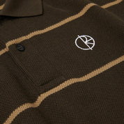Stripe Polo Shirt - Brown