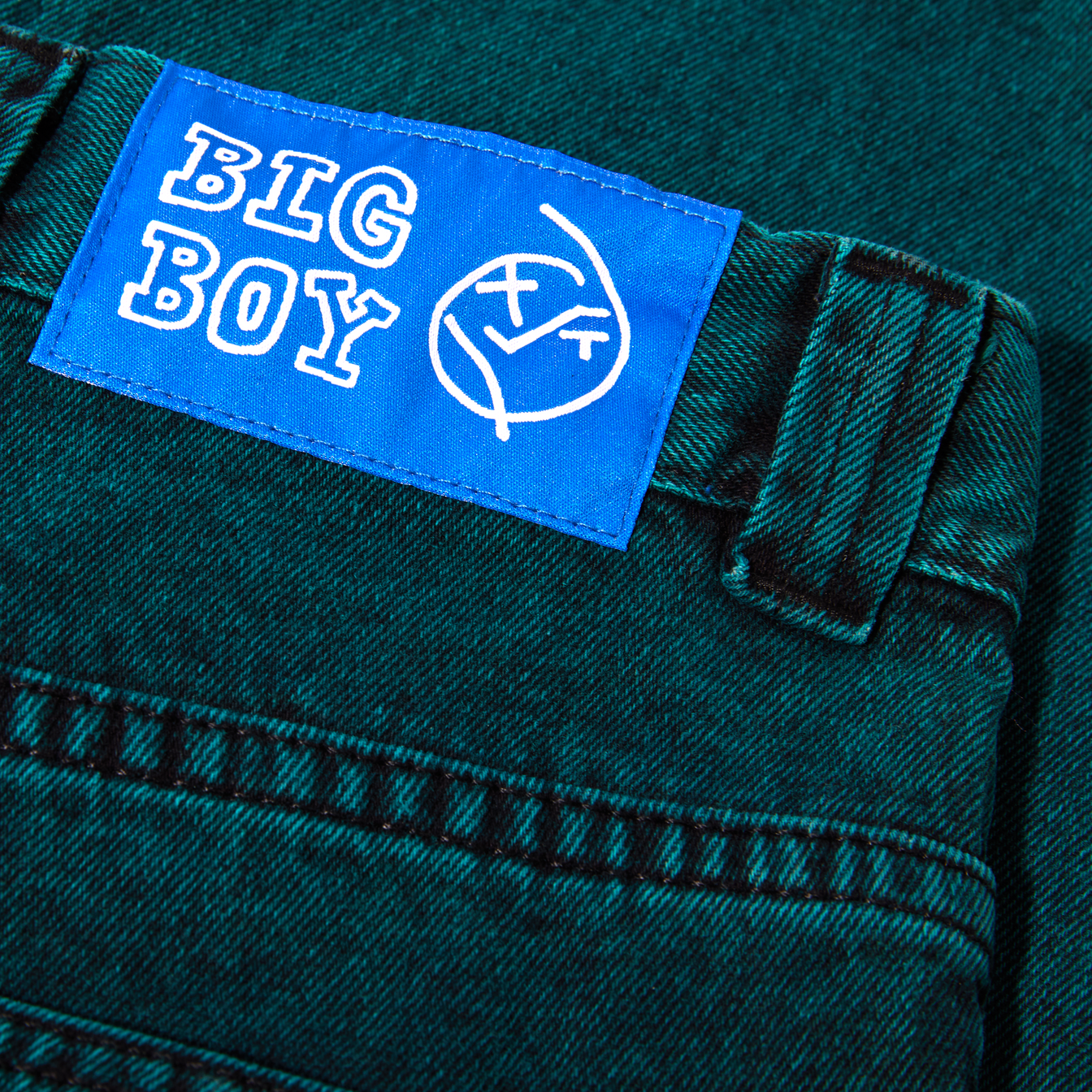 Jean Big Boy - Bleu sarcelle et noir 