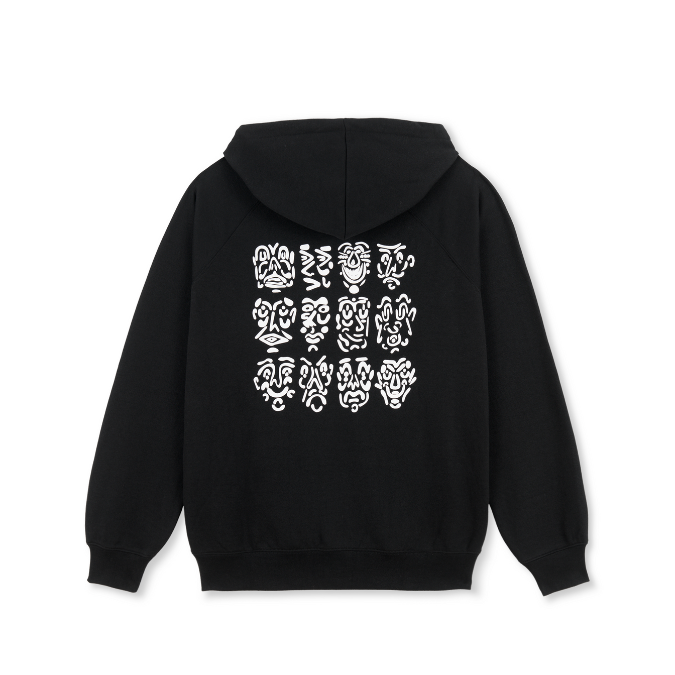 Default Zip Hoodie 12 Faces - Black