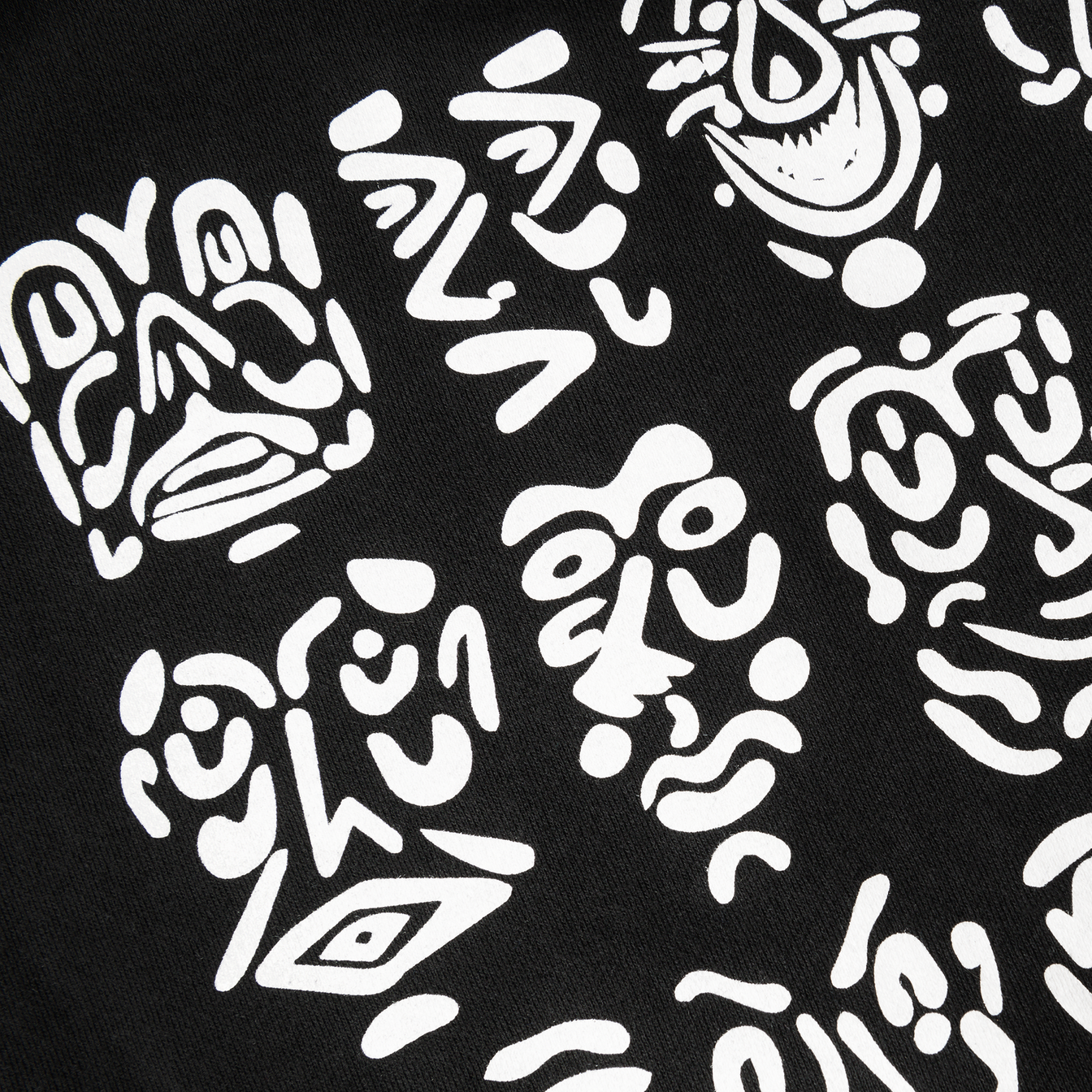 Default Zip Hoodie 12 Faces - Black