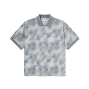 Scribble Surf Polo Shirt - Silver