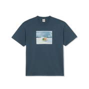 Dead Flowers Tee - Grey Blue