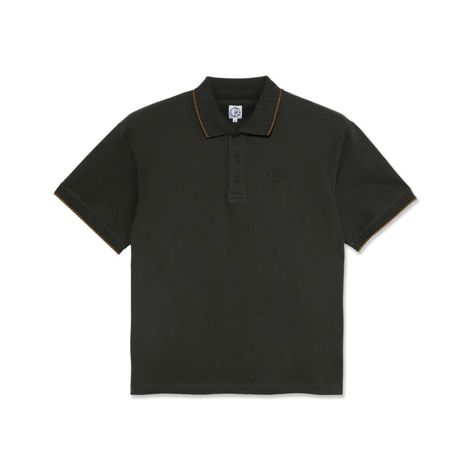 Checkered Surf Polo Shirt - Dirty Black