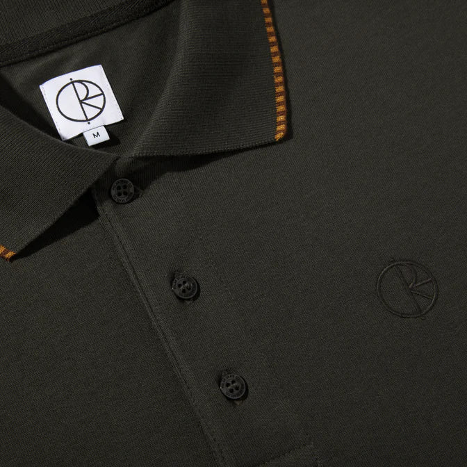 Checkered Surf Polo Shirt - Dirty Black