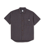 Mitchell Poplin Shirt - Brown/Blue