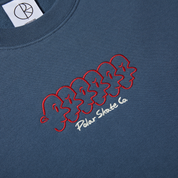 Dave Faces Crewneck - Grey Blue
