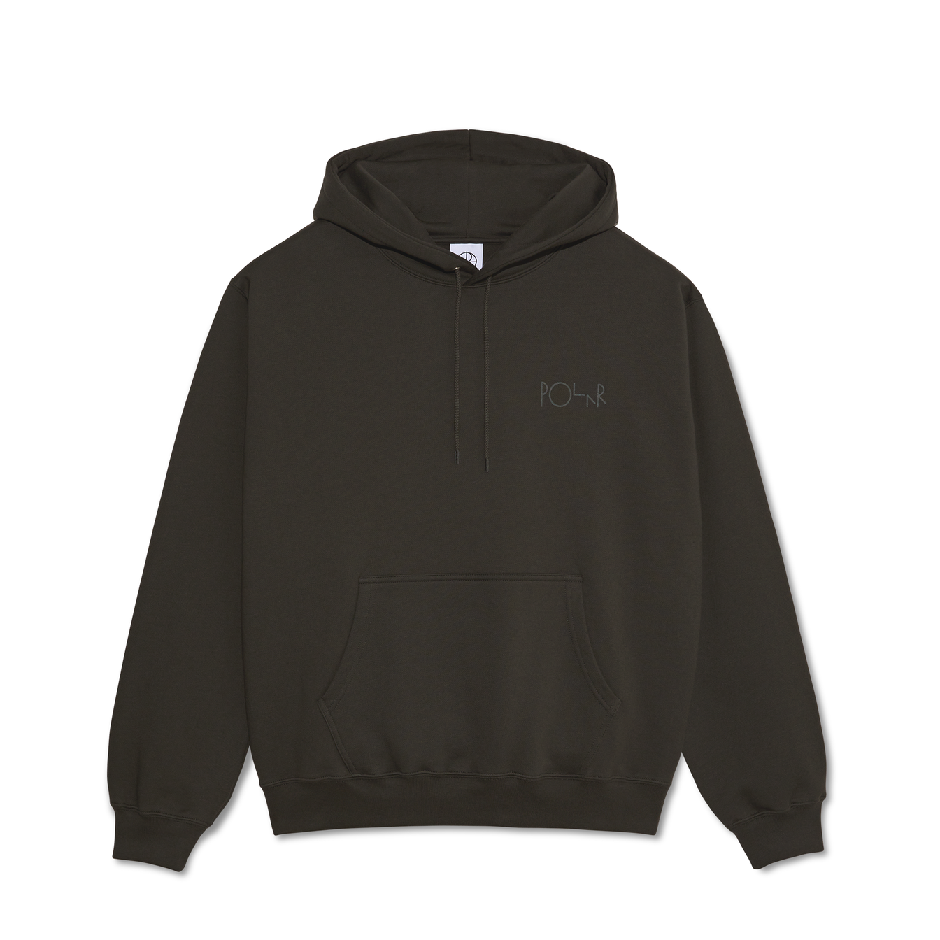Dave Hoodie Stroke Logo - Dirty Black
