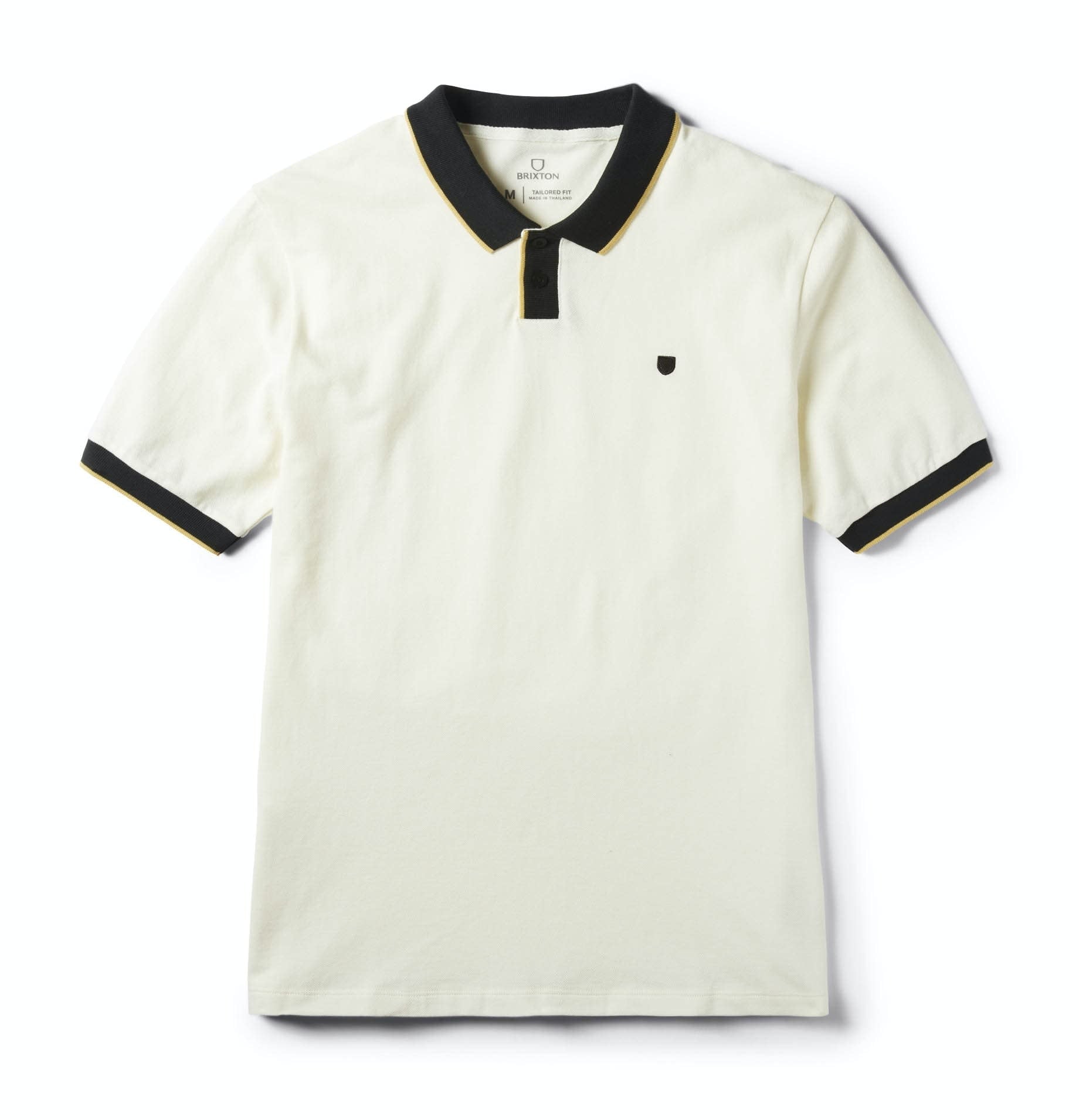 Polo en tricot S/S Proper - Blanc cassé/noir