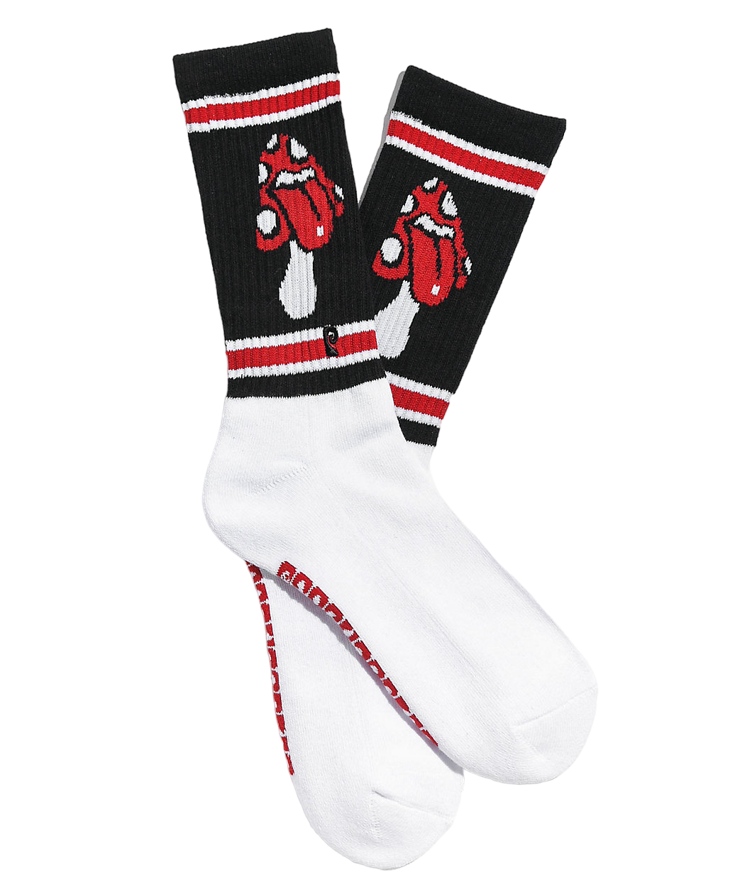 Rolling Shrooms Psocks - Black/Red