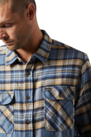 Bowery Flannel - Azure Blue/Washed Navy/Sand