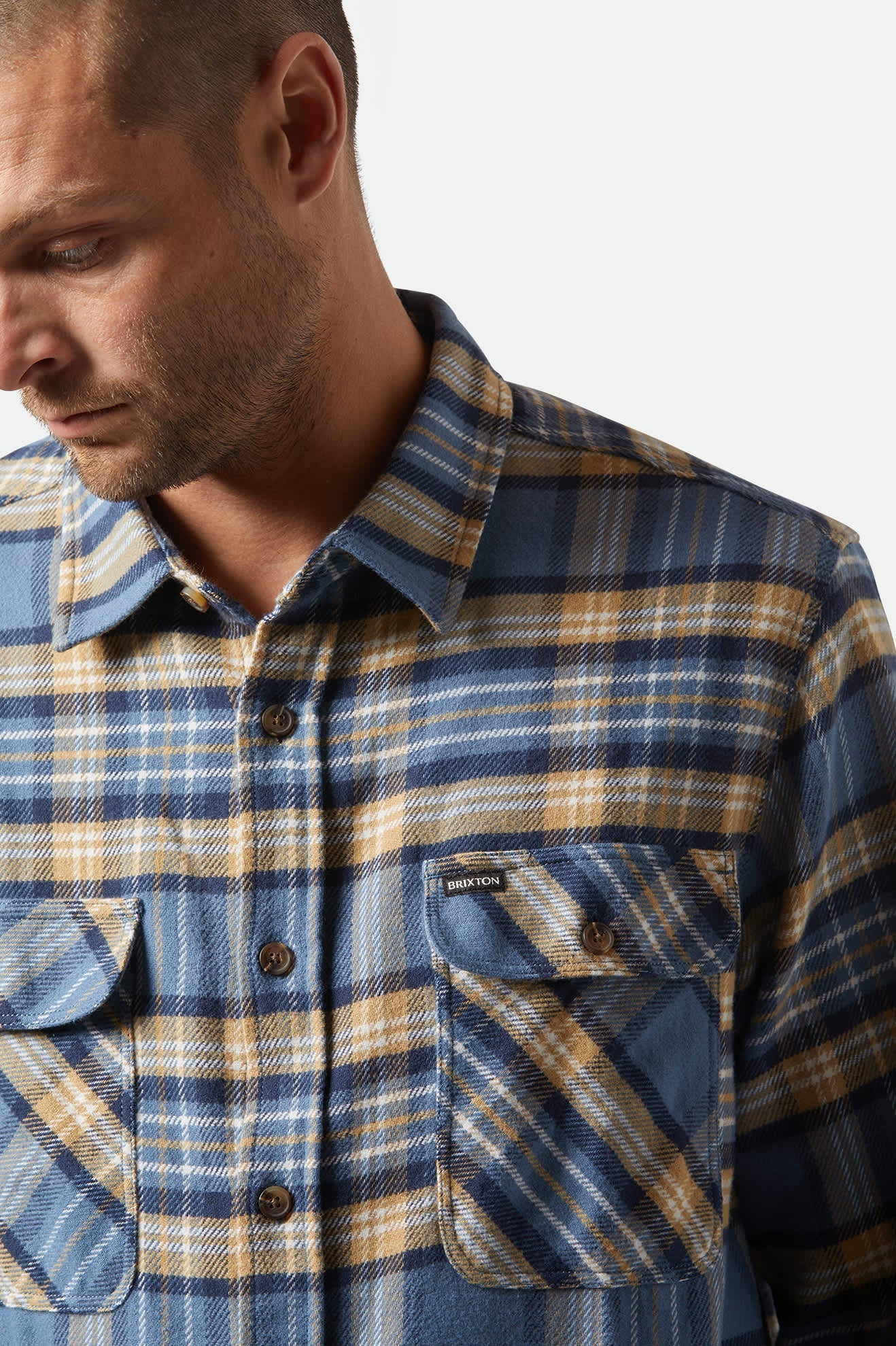 Bowery Flanelle - Bleu azur/Bleu marine délavé/Sable